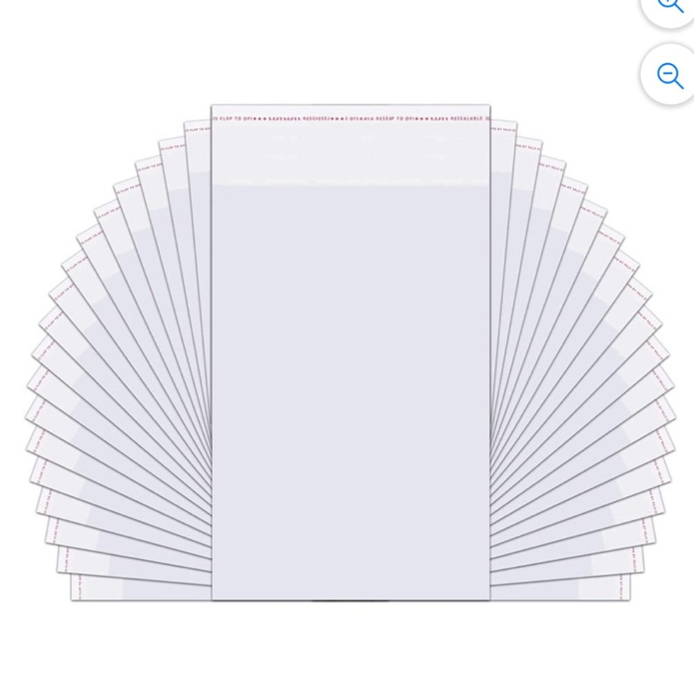 Resealable Clear Apparel/Cello Bags 9x12”